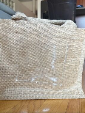 Natural Jute Tote Bag - Neutral Beige